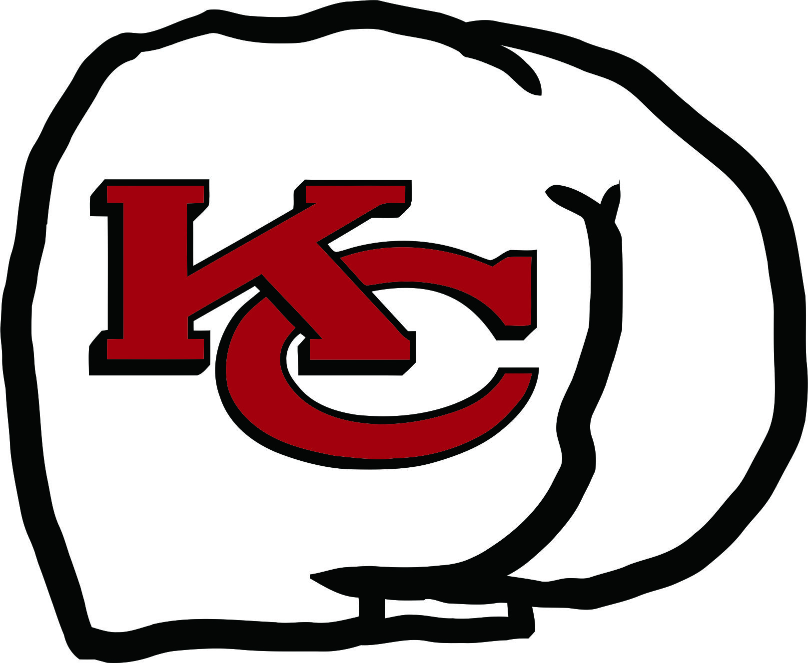Kansas City Chiefs Butts Logo fabric transfer